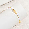Brass Geometric Round Column Beads Link Chain Anklets for Women NO8151-5