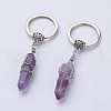 Natural/Synthetic Mixed Stone Pointed Keychain KEYC-E023-08-3