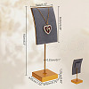 Velvet & Alloy Earrings Display Stands ODIS-WH0061-69B-2