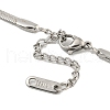 304 Stainless Steel Snake Chain Necklaces NJEW-P311-02C-P-3