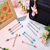 SUNNYCLUE 22Pcs 11 Colors Iron Bar Beadable Keychain for Jewelry Making DIY Crafts IFIN-SC0001-59-4
