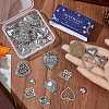 SUNNYCLUE 48Pcs 12 Style Tibetan Style Alloy Pendants Sets TIBEP-SC0002-64-3