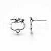 Alloy Stud Earring Findings PALLOY-ZX030-17AS-RS-3
