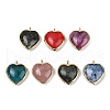 Natural & Synthetic Mixed Gemstone Pendants G-K347-10G-1
