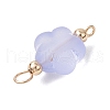 Transparent Frosted Acrylic Flower Links Connector Charms PALLOY-JF03906-5