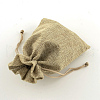 Polyester Imitation Burlap Packing Pouches Drawstring Bags X-ABAG-R004-18x13cm-05-2