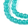 Baking Painted Imitation Jade Glass Round Bead Strands DGLA-Q021-4mm-07-1-3