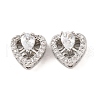 Brass Micro Pave Clear Cubic Zirconia Beads KK-S389-23P-1