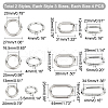 WADORN 24Pcs 6 Style Zinc Alloy Spring Gate Rings FIND-WR0003-72-3