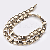Electroplated Non-magnetic Synthetic Hematite Beads Strands G-P367-A03-2