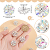AHADERMAKER 6Pcs 1-Hole Brass Rhinestone Shank Button AJEW-GA0006-90A-2