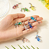 Angel Glass & Alloy Pendant Decoration HJEW-TAC0055-14
