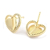 Brass Micro Pave Clear Cubic Zirconia Studs Earring for Women EJEW-S217-A01-2