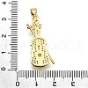 Rack Plating Brass Micro Pave Cubic Zirconia Pendants KK-K401-61A-G-3