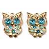 Golden Plated Alloy Pendants ALRI-L050-02G-01-2