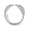304 Stainless Steel Open Cuff Ring RJEW-C068-06A-P-3