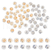 ARRICRAFT 60Pcs 2 Colors Silicone with Brass Ear Nuts FIND-AR0002-78-1