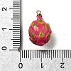 Brass Acrylic Pendants OACR-R006-04G-03-3