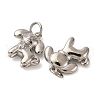 Brass Micro Pave Cubic Zirconia Charms KK-P308-57P-2
