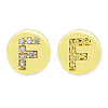 Brass Micro Pave Clear Cubic Zirconia Beads KK-T030-LA843-FX3-3