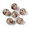 Printed Schima Wood Beads WOOD-N017-01-2