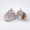 Electroplate Spiral Shell Pendants X-SSHEL-T009-20-2