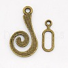 Alloy Hook and Eye Clasps PALLOY-DK-2008-AG-NF-2