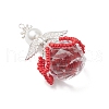 2Pcs 2 Styles Glass Seed Bead Pendants PALLOY-MZ00710-03-4