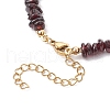 Natural Garnet Chip Beaded Bracelets for Women BJEW-JB11742-05-4