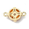 Brass Pave Cubic Zirconia Connector Charms KK-B072-04G-3