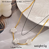 Brass & Plastic Sweet Flower Pendant Necklaces for Women Holiday Party Vacation Accessory GH9024-1-2