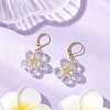 Glass Seed Beads Flower Leverback Earrings EJEW-MZ00427-01-1