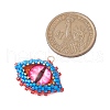 Seed Beads Beaded Charms PALLOY-MZ00274-2