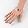 Mother's Day Adjustable Silver Plated Brass Charm Bangles Expandable Bangles BJEW-JB02006-3