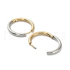 Ion Plating(IP) Two Tone 304 Stainless Steel Huggie Hoop Earrings EJEW-A106-02E-2