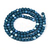 Frosted Opaque Glass Beads Strands GLAA-T032-P4mm-MBB14-2