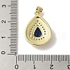 Brass Micro Pave Cubic Zirconia Pendants KK-C058-05G-02-3