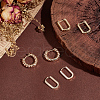 Beebeecraft 6Pcs 3 Styles Brass Hoop Earrings EJEW-BBC0001-30-4