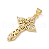 Brass Micro Pave Cubic Zirconia Pendants KK-A212-10G-G-2