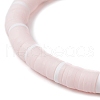 Flat Round Handmade Polymer Clay Heishi Beaded Stretch Bracelets BJEW-JB11715-03-4