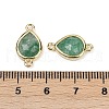 Natural Green Strawberry Quartz Faceted Connector Charms G-L514-048P-08-3