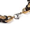 201 Stainless Steel Byzantine Chain Bracelets BJEW-B078-60GEB-3
