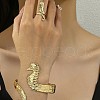 Sea Horse Alloy Cuff Bangles & Cuff Rings Sets WG48924-01-2
