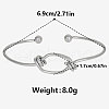 304 Stainless Steel Cuff Bangles for Women OM2706-1-2