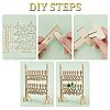 2-Tier Wood Earrings Display Stands EDIS-WH0031-11-3