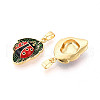 Brass Enamel Pendants KK-N257-60G-2
