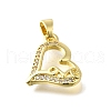 Brass Micro Pave Cubic Zirconia Pendants KK-Z102-16G-2