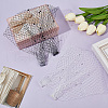 AHADERMAKER 2Pcs 2 Colors Polyester Fascinator Mesh Face Veil DIY-GA0007-07-4