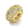 Rack Plating Brass Micro Pave Cubic Zirconia Beads KK-B091-03G-01-2