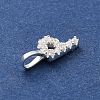 925 Sterling Silver with Cubic Zirconia Charms STER-Q004-01P-S-2